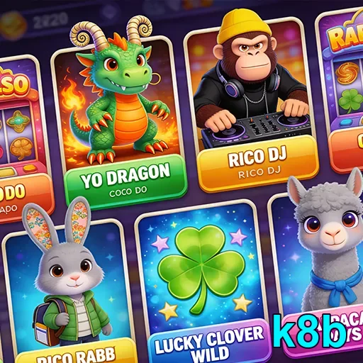 Tela do app k8b com acesso rápido às telas do aplicativo